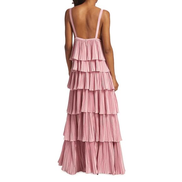 NWT L'Idée Classique Pleated Tiered Gown Pink Size AU10/US6 $489 - Picture 4 of 10